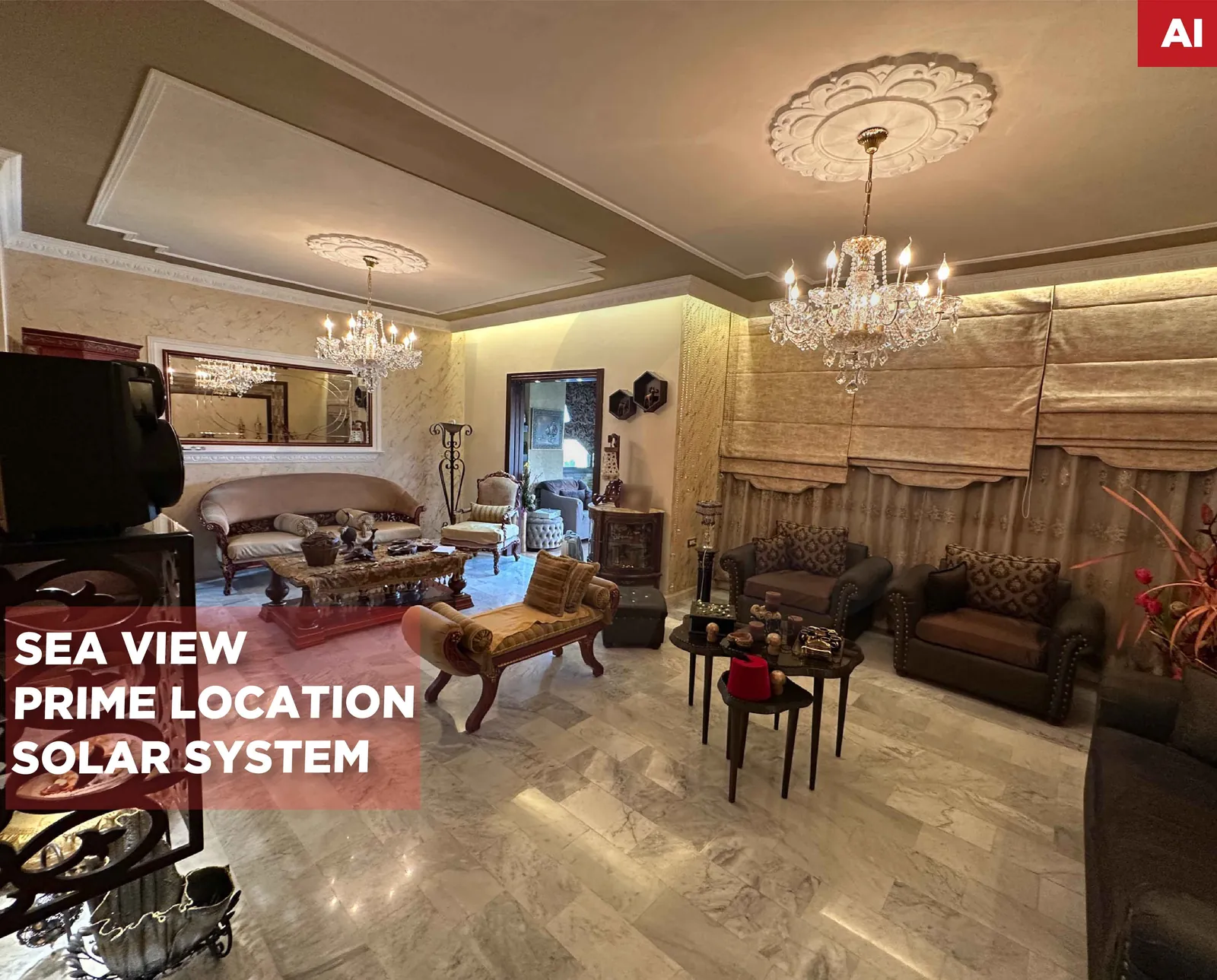 PRIME LOCATION/near all main centers/sea view/tripoli-street 200