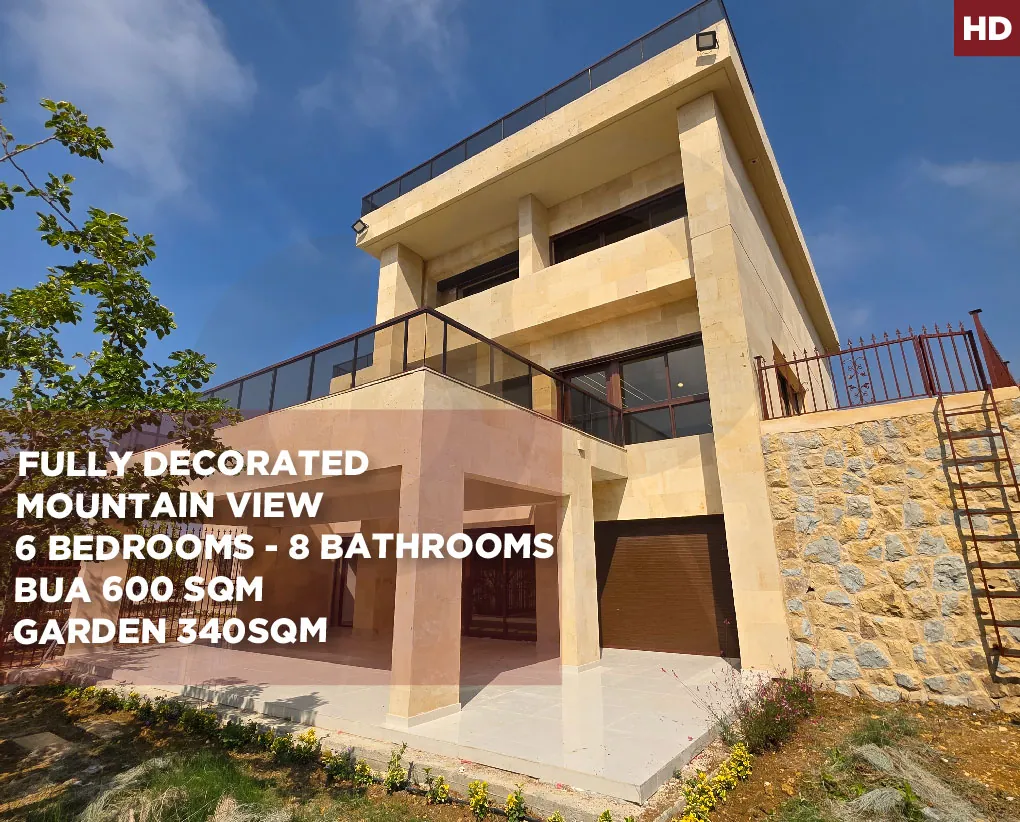 Fully decorated/Villa/mountian view/generous garden/taazaniyeh,ALEY
