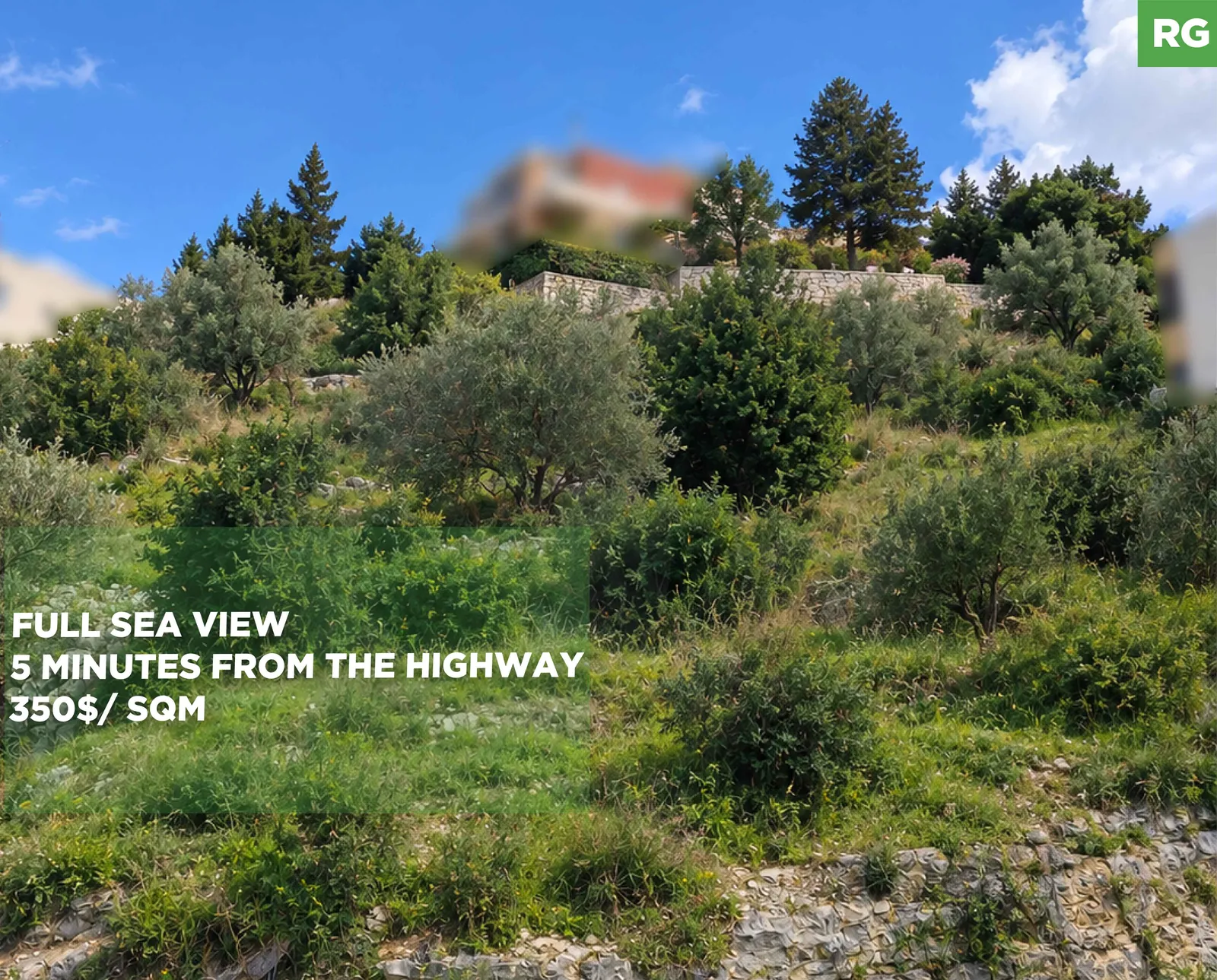 LAND/ prime location with a stunning sea view/BLAT,JBEIL