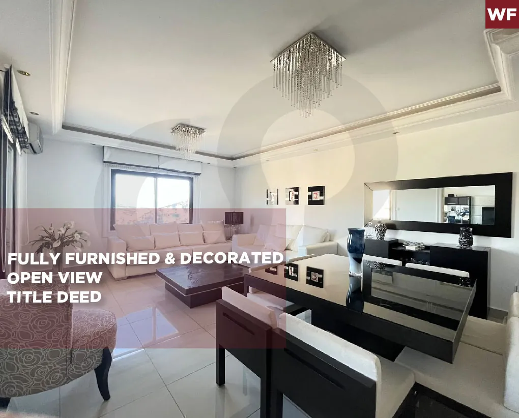 fully furnished/exceptional quality/peaceful /Decorated/Ras El Jabal,ALEY