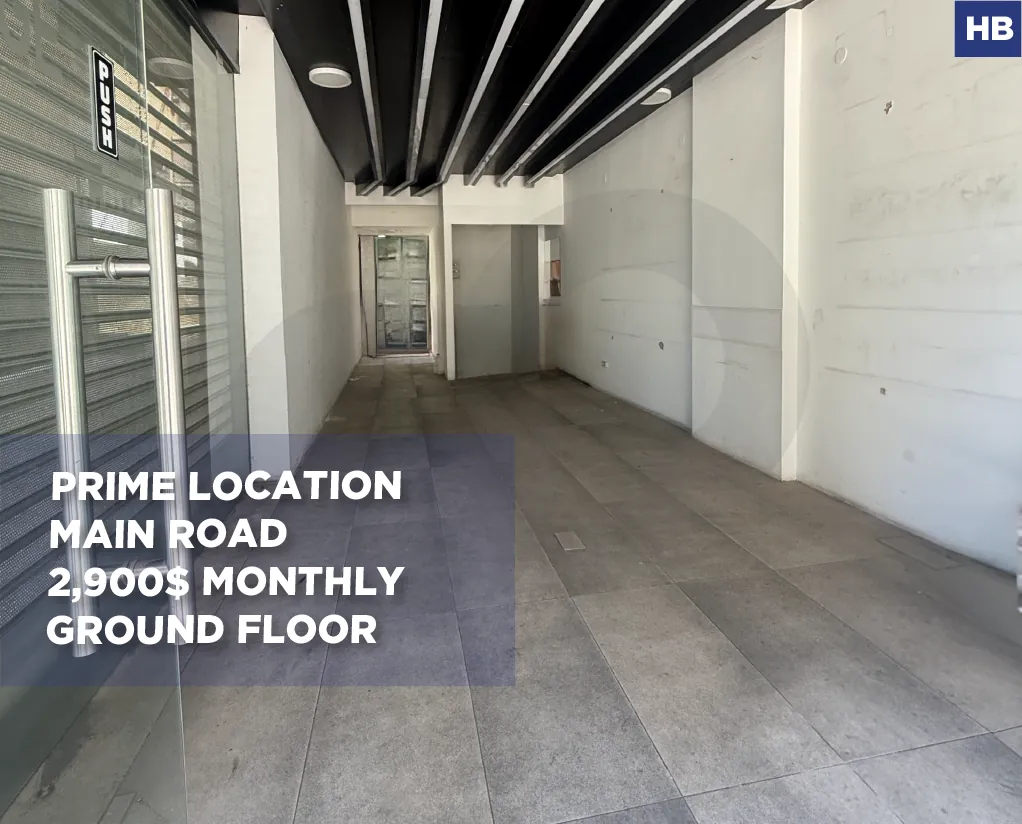 Shop for Rent/Prime location/Main road/VERDUN-BEIRUT