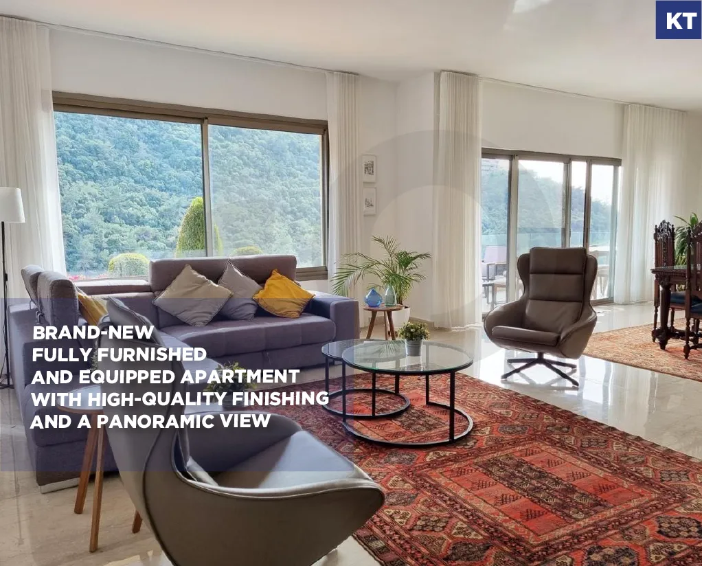 Brand-new Apartment for Rent/Fully furnished/Panoramic view/MTAYLEB-METN