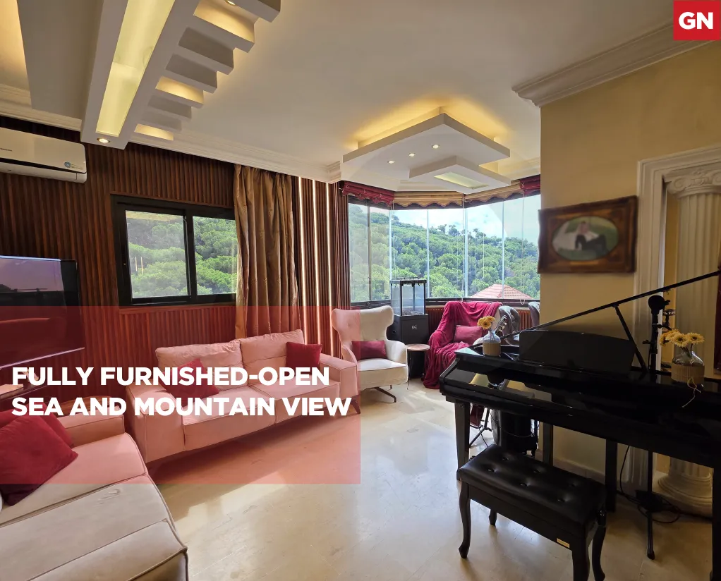 Fully Furnished Apartment for sale/Open Sea and Mountain View/FANAR-METN