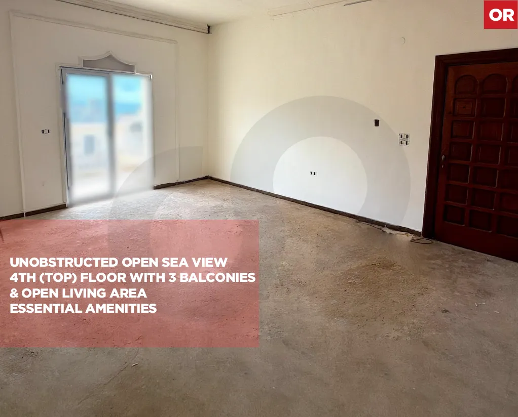 Spacious Apartment for sale/Prime & Calm Residential/Unobstructed Open Sea View/DAWHET AARAMOUN-ALEY