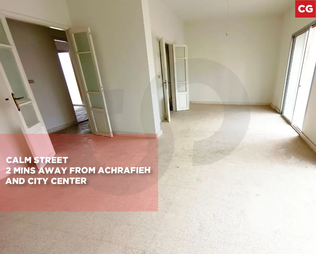 Apartment for Sale/Calm Street/2 mins away from Achrafieh and City Center/FURN AL CHEBAK-BEIRUT