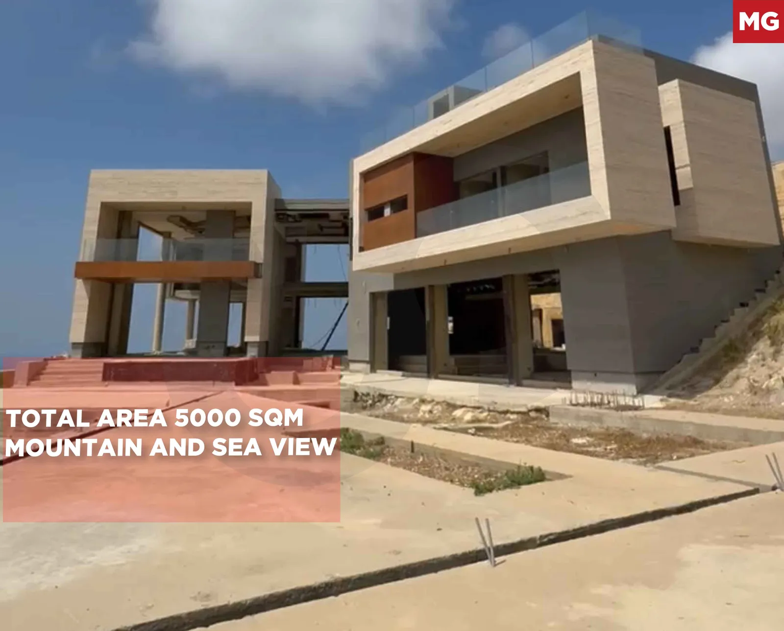 UNFINISHED VILLA/5 MASTER BEDROOMS/INFINITY POOL/UNOBSTRUCTED SEA VIEW/EDDEH,JBEIL