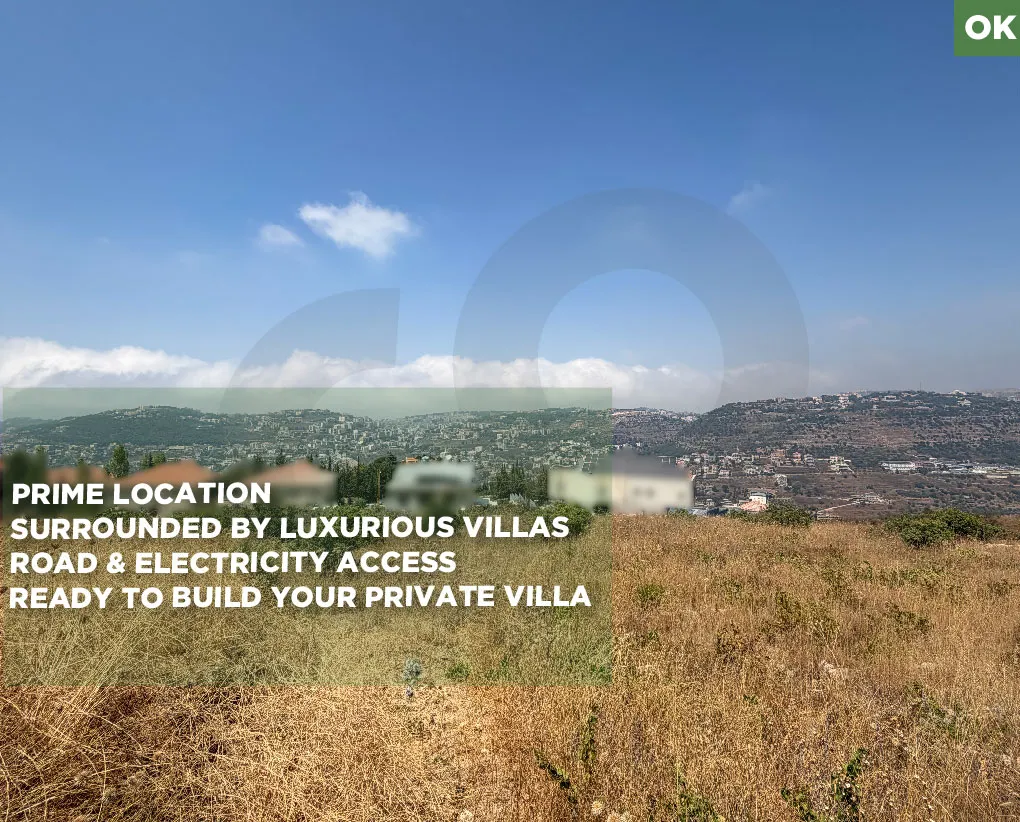 prime residential location/open view/road access/prestigious area/Bhamdoun ,ALEY