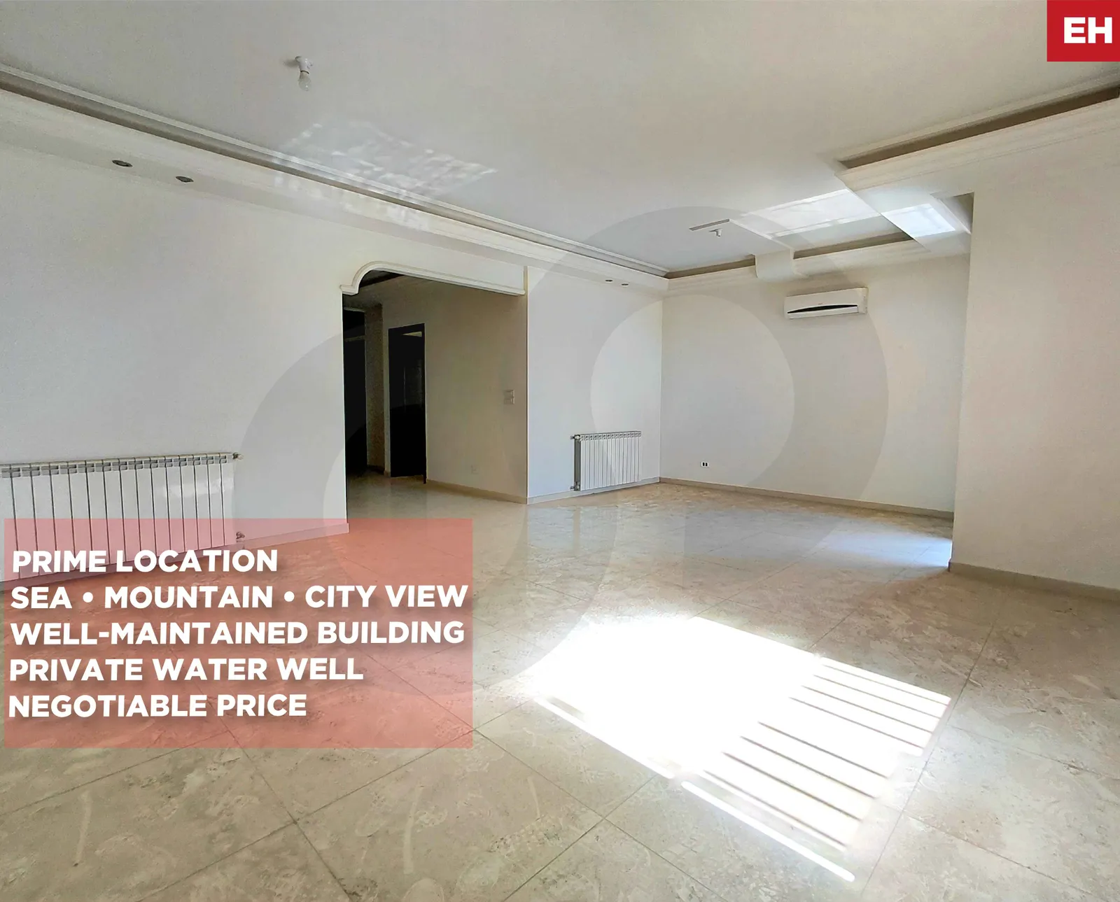 Luxurious and fully decorated/ well-maintained building/sea, mountain, and city views/JAL EL DIB,METN