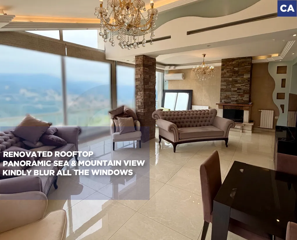 Apartment for Rent/Prime Location/Panoramic Sea And Mountain View/FATQA-KESEROUAN