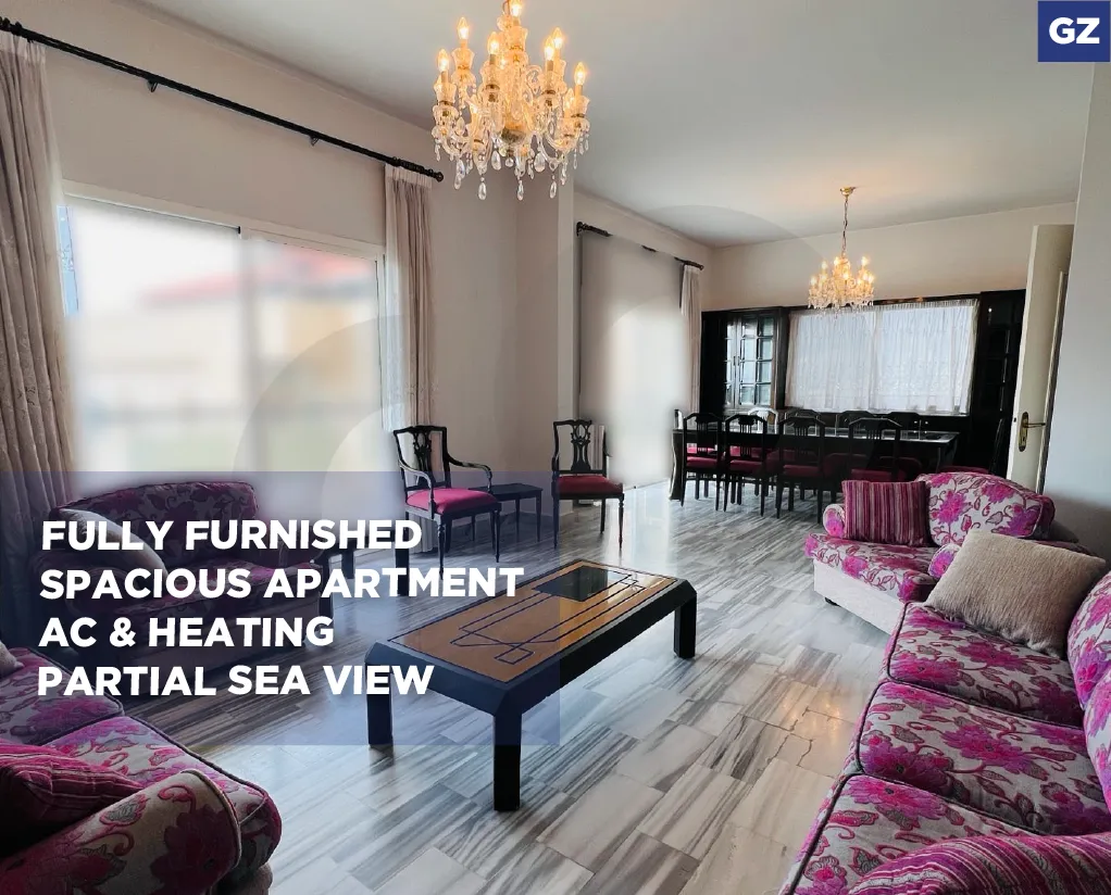 Spacious Apartment For rent/Fully Furnished/Partial Sea View/SAHEL ALMA-KESEROUAN