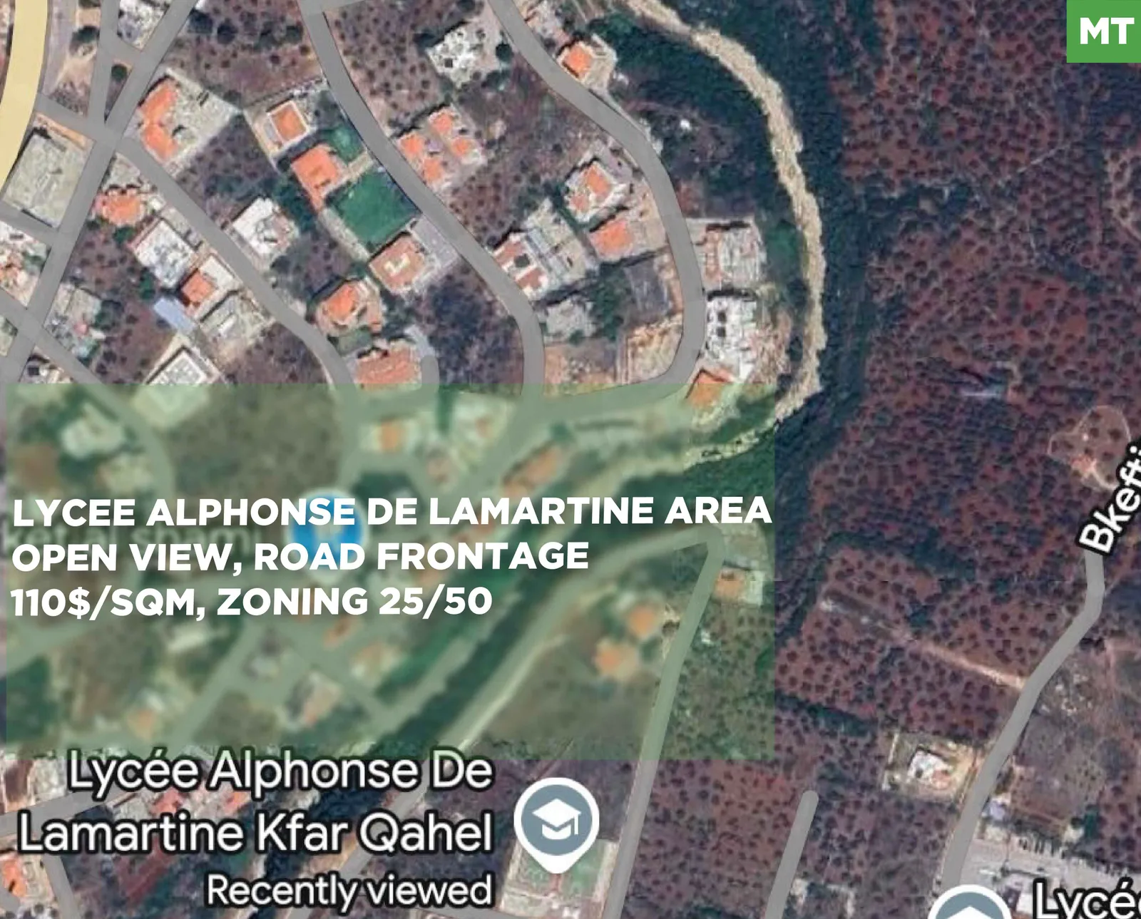 LAND/110$/sqm, zoning 25/50/open and breathtaking view/BTOURATIJ,KOURA