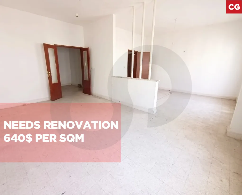 Apartment for sale/Needs Renovation/Easy Access/AIN EL REMMANEH-BEIRUT