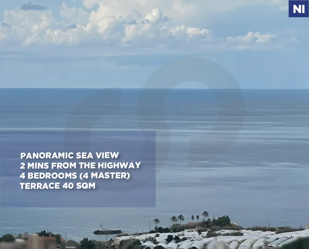 Luxury Duplex for Rent/Panoramic Sea View/2 min from the highway/EDDEH-JBEIL
