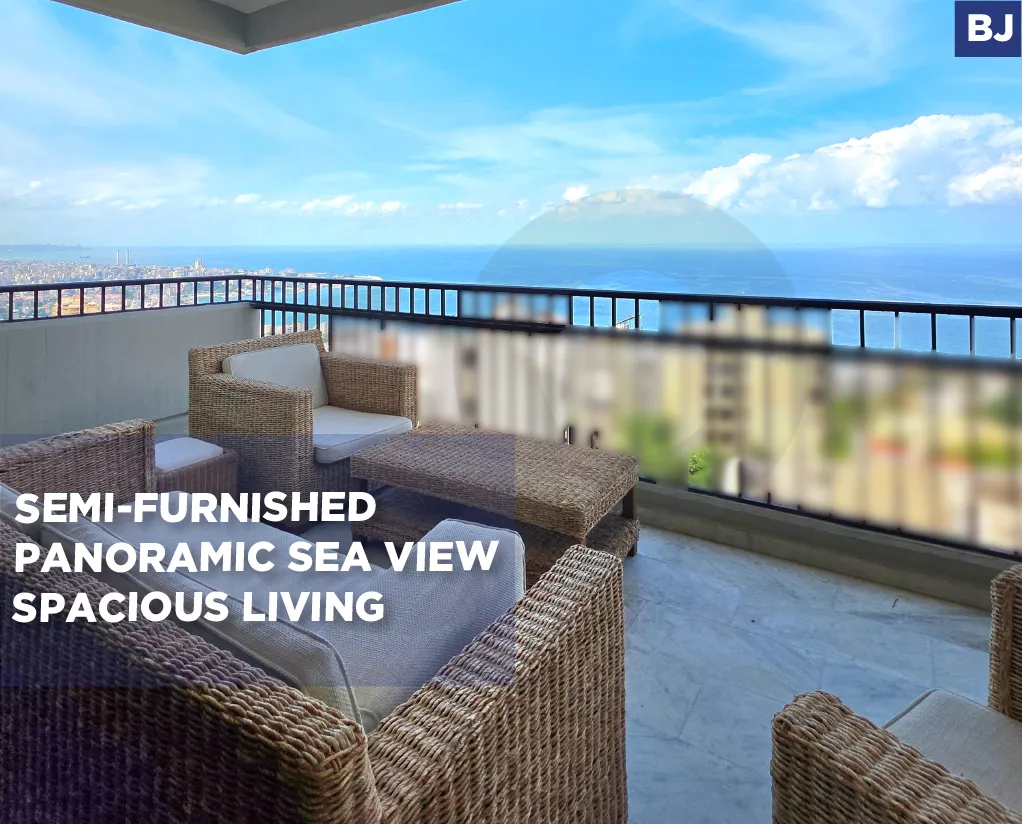 Apartment for Rent/Semi-furnished/ Panoramic sea view /SAHEL ALMA-KESEROUAN