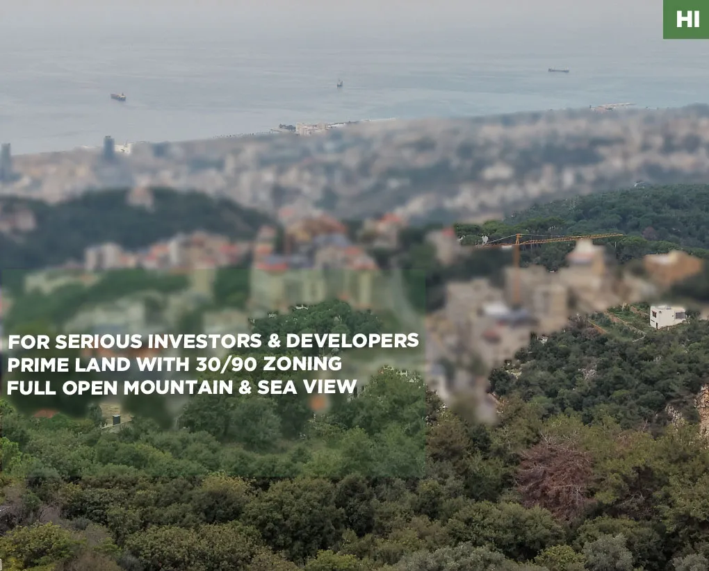 mega-investment opportunity/gentle slope/panoramic view/broummana,METN