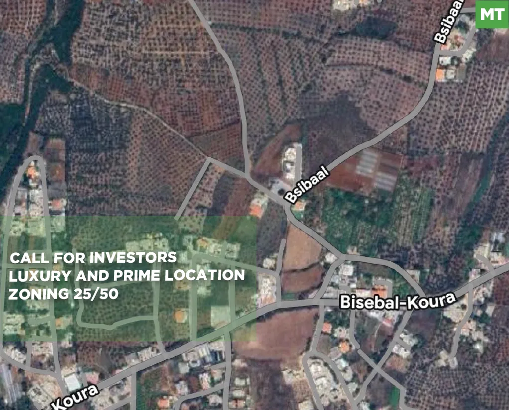 Land for Sale/luxury/Prime location/BESEBEEL-ZGHARTA