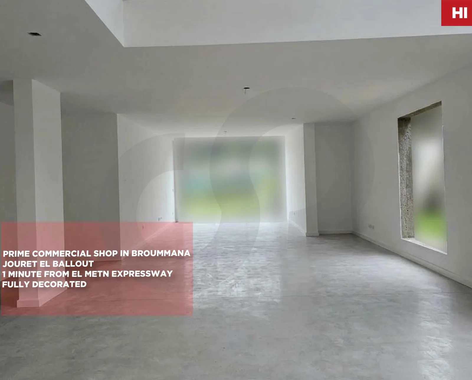 160 SQM FULLY DECORATED SHOP – READY FOR BUSINESS/Broummana/Jouret al Ballout,METN