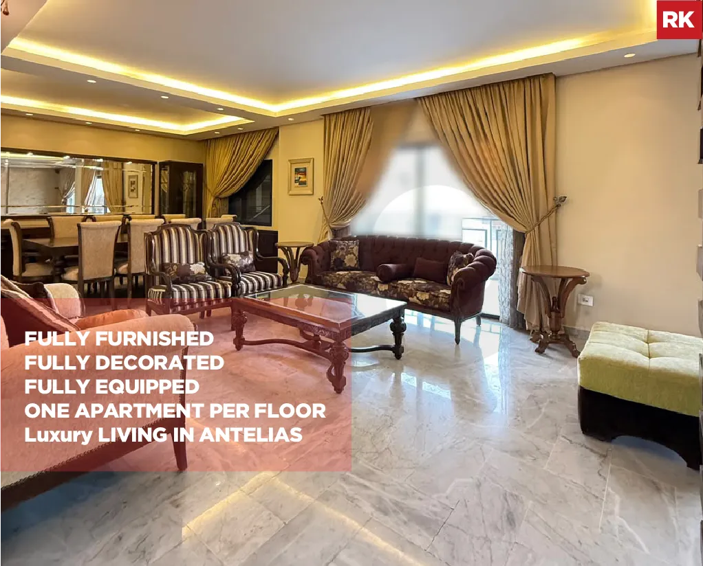 Luxury Apartment for Sale/Prime Location/Fully Furnished/ANTELIAS-METN