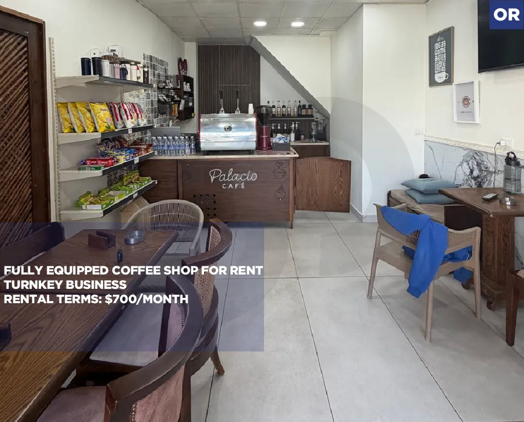 Coffee Shop for Rent/Fully Equipped/Prime Location/CHOUEIFAT-ALEY