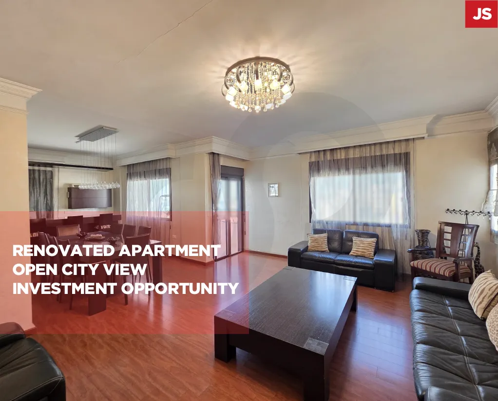 Renovated Apartment for Sale/Open City View/HAZMIEH-BAABDA