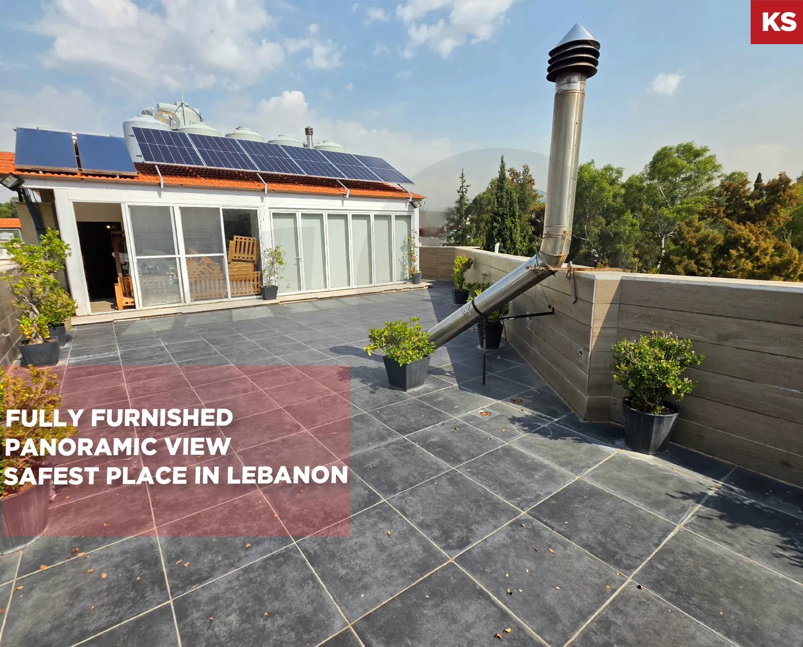 FULLY FURNISHED/PRESTIGIOUS AND SECURE/YARZEH,BAABDA /PRIVATE TERRACE/MOUNTAIN VIEWS