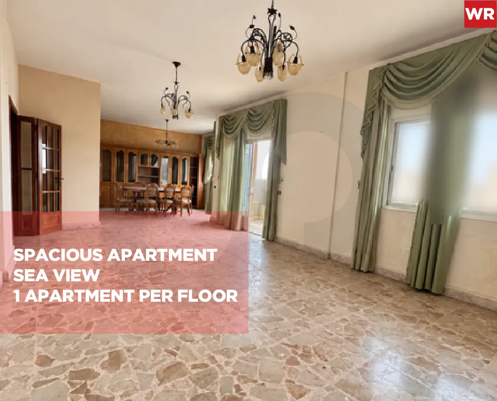 Spacious apartment For Sale/ 1 apartment Per floor/ Sea view/MASTITA-JBEIL