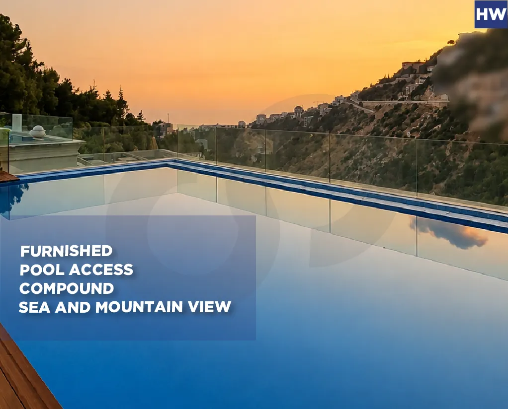 Furnished Apartment for rent/Pool access/Sea and mountain view/ADMA-KESEROUAN
