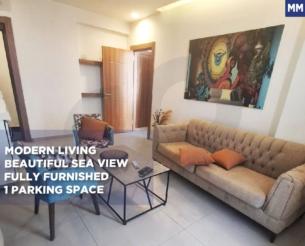 Studio for Rent/Modern Living/fully furnished/sea view/PORT BEIRUT