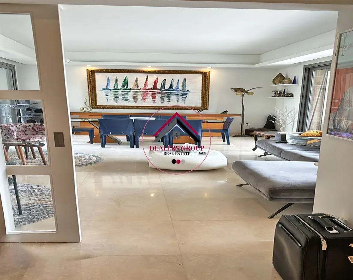 Waterfront City – Dbayeh ! Rare apartment with Garden Terrace for Sale