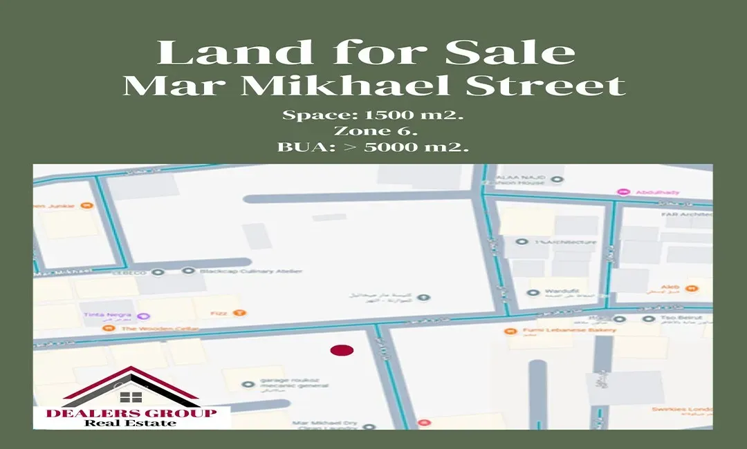 Prime Location Land for Sale for Sale in Mar Mikhael – Achrafieh