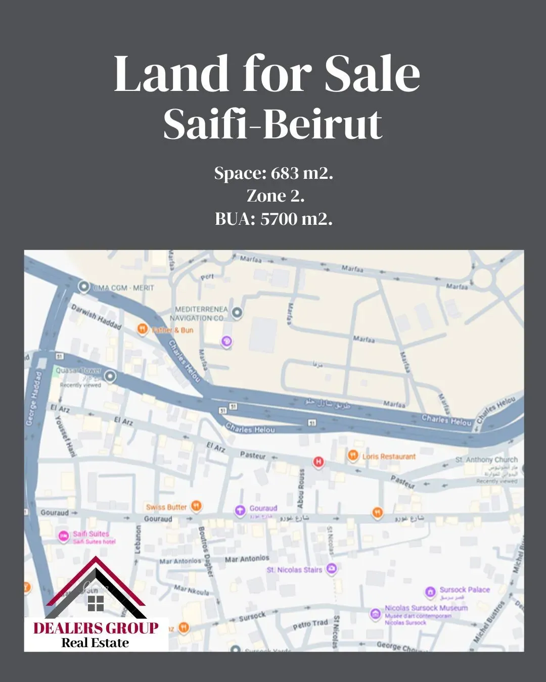 Land for Sale in Saifi – Beirut