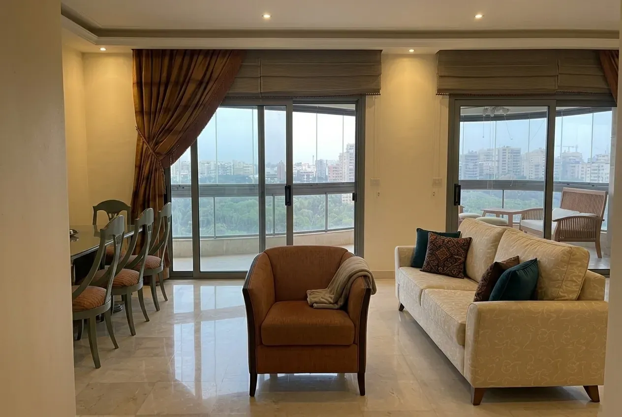 Spacious 250 sqm Apartment with Panoramic Views – Tayouneh