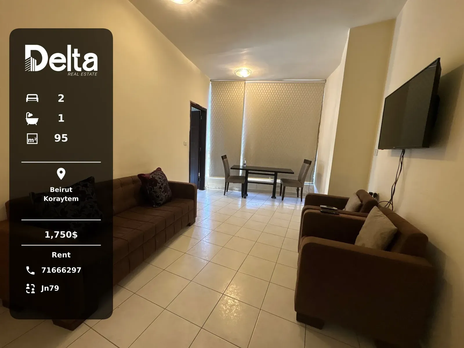 Apartment for Rent in Koraytem, Beirut / 2 BR