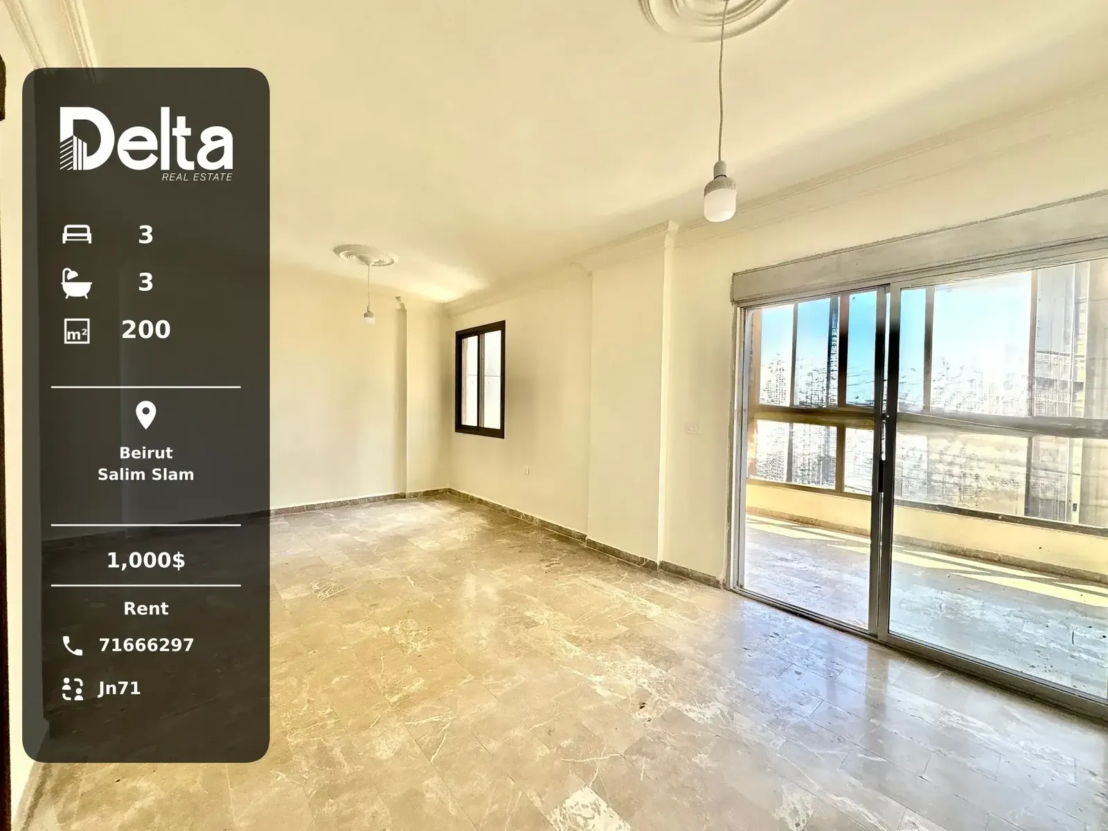 Apartment for Rent in Salim Slam, Beirut / 3 BR — photo 1