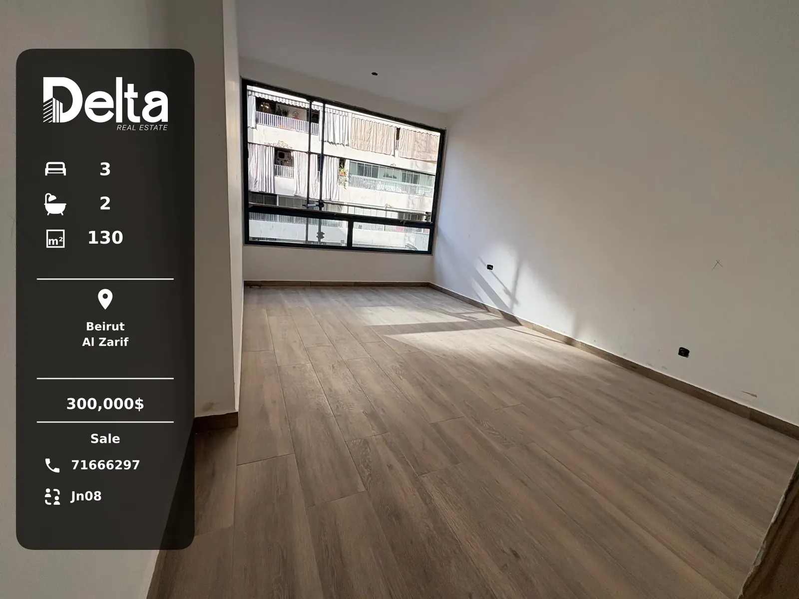 Apartment for Sale in Al Zarif, Beirut – 3 BR, 130 sqm, Near Supermarkets & Near Public Transport