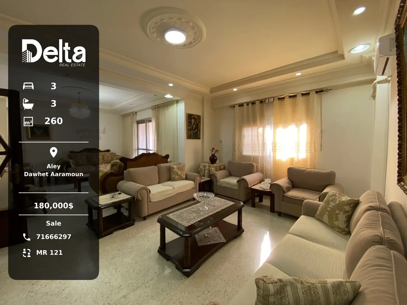 Apartment for Sale in Dawhet Aaramoun, Aley / 3BR