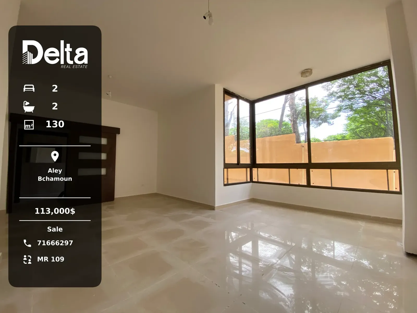 Apartment for Sale in Bchamoun, Aley – 2 BR, 130 sqm, Near Supermarkets & Near Schools