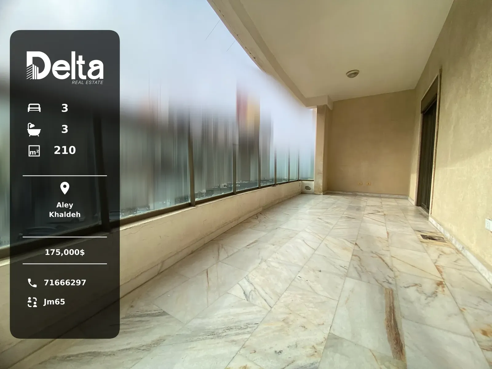 Apartment for Sale in Khaldeh, Aley – 3 BR, 210 sqm, Sea View & Mountain View
