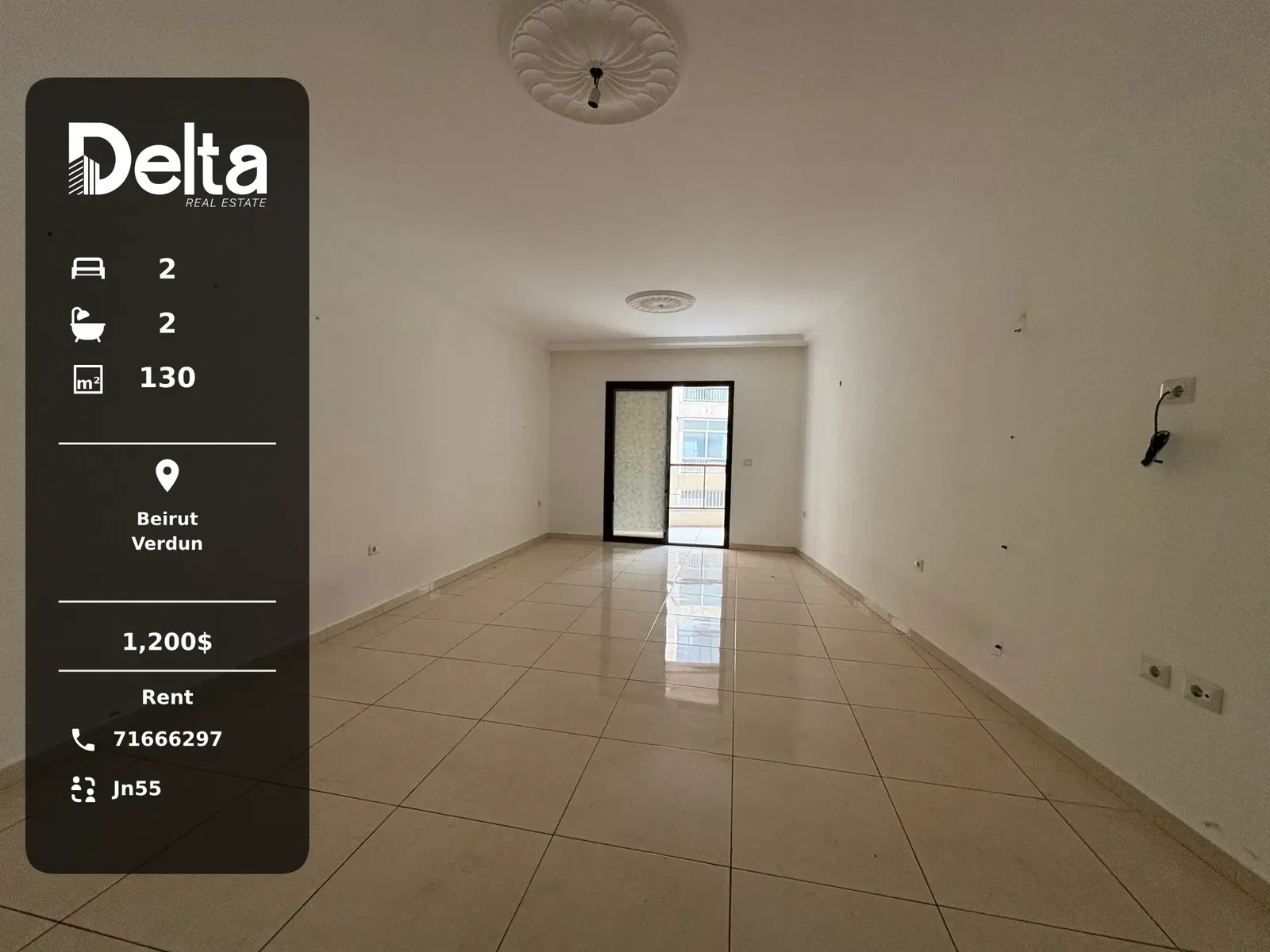 Apartment for Rent in Verdun, Beirut – 2 BR, 130 sqm, Prime Location & Near Supermarkets