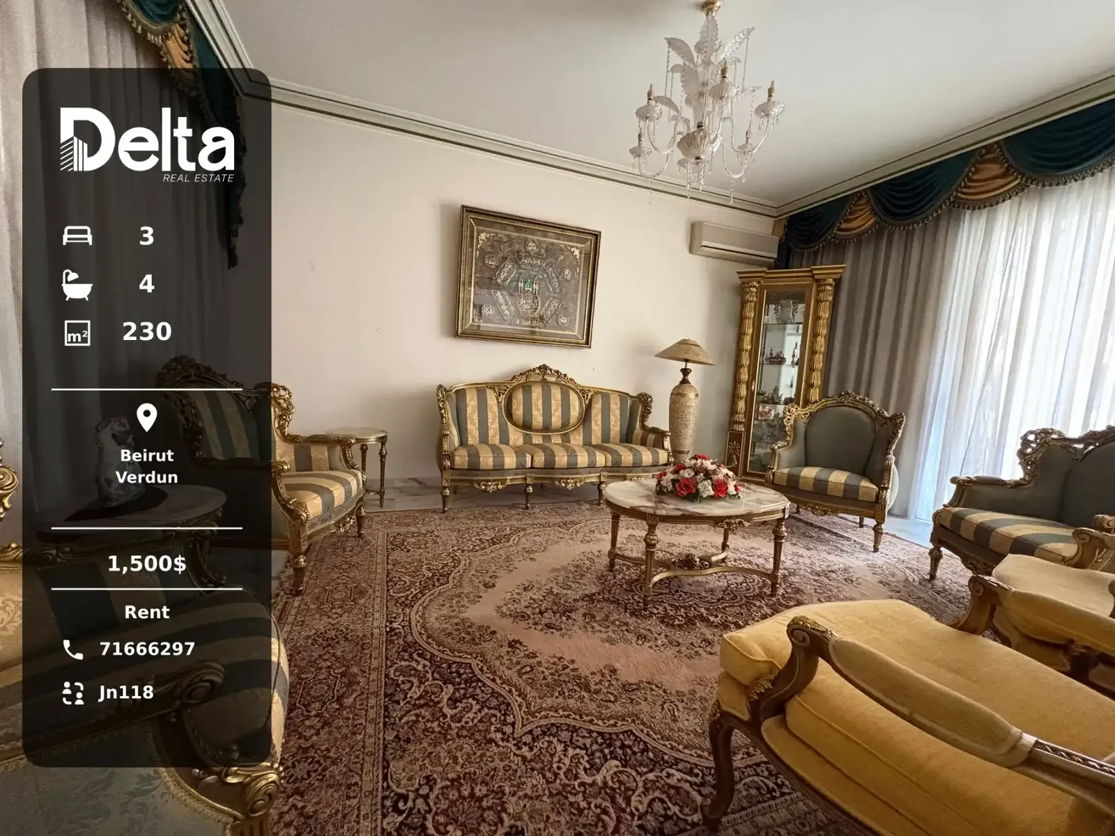Apartment for Rent in Verdun, Beirut / 3 BR