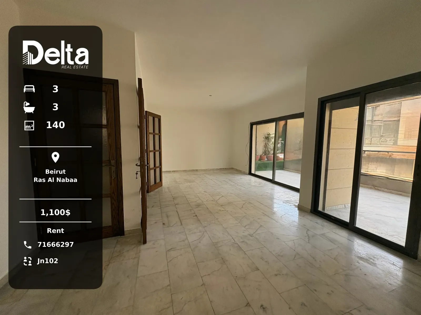 Apartment for Rent in Ras Al Nabaa, Beirut / 3 BR