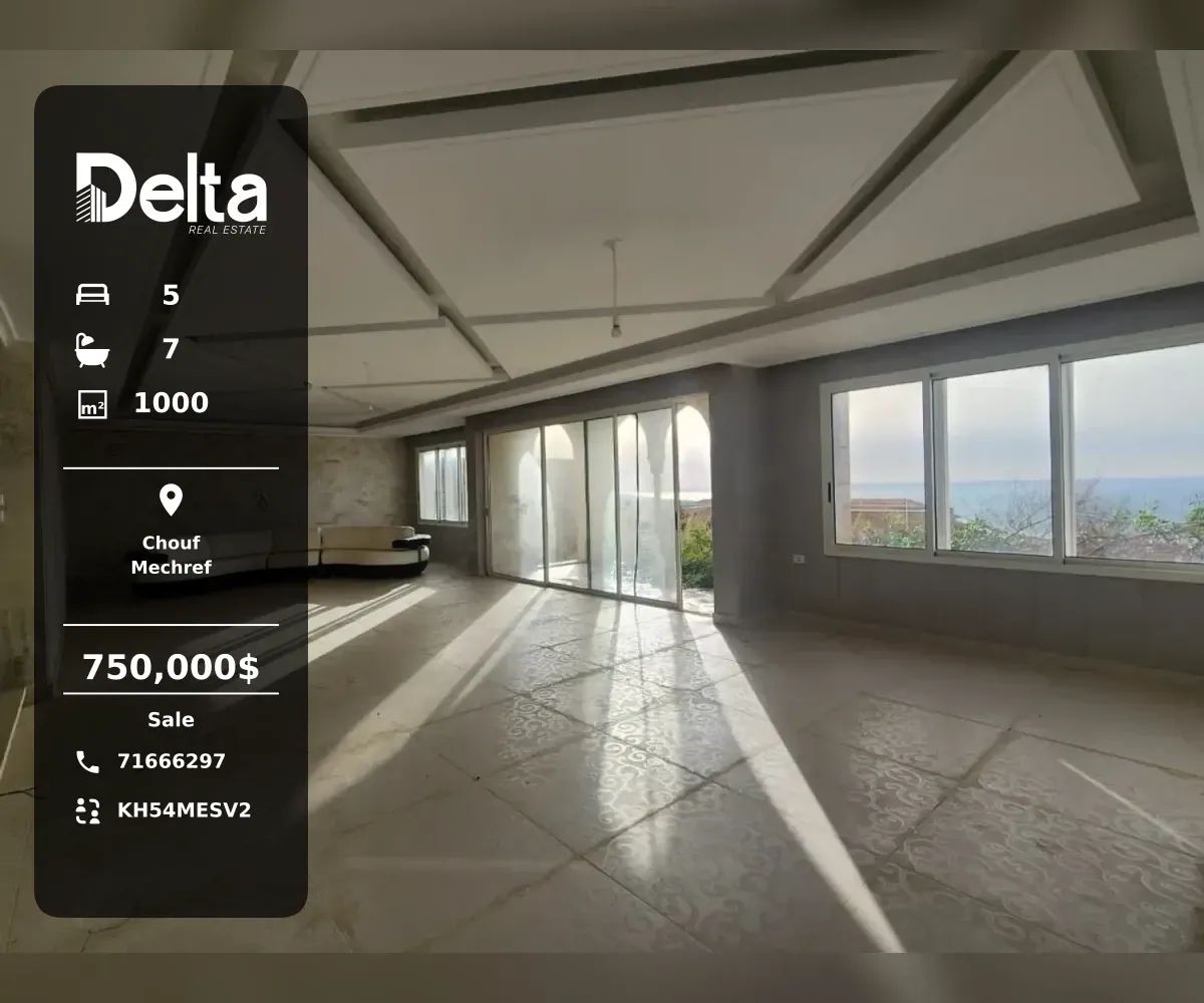 Villa for Sale in Mechref, Beiteddine – 5 BR, 1000 sqm