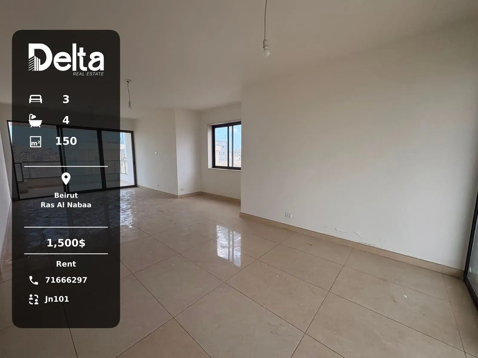 Apartment for Rent in Ras Al Nabaa, Beirut / 3 BR