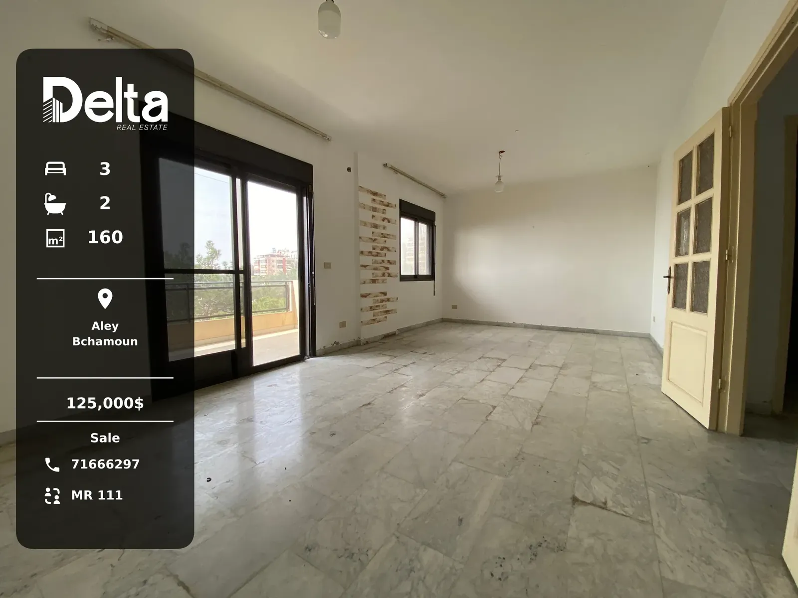 Apartment for Sale in Bchamoun, Aley – 3 BR, 160 sqm, Sea View & Mountain View