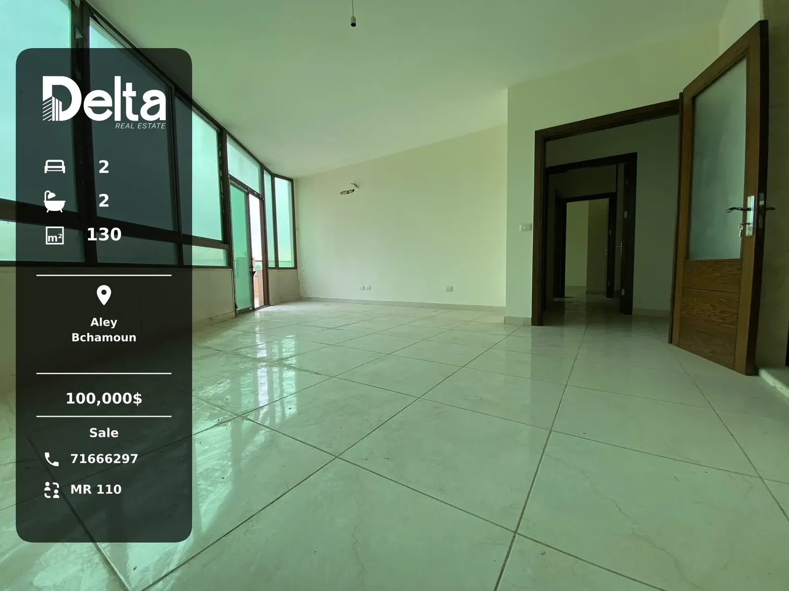 Apartment for Sale in Bchamoun, Aley – 2 BR, 130 sqm, Mountain View & City View