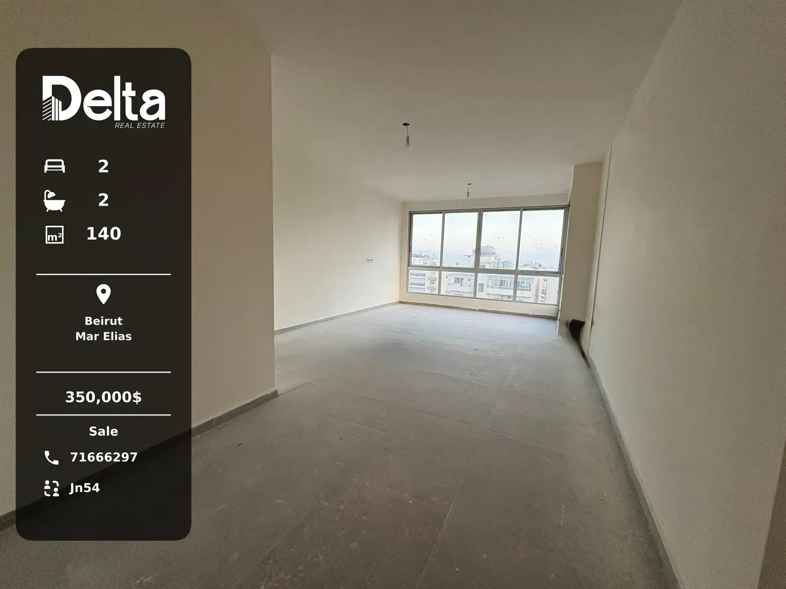 Apartment for Sale in Mar Elias, Beirut – 2 BR, 140 sqm, Prime Location & Near Supermarkets