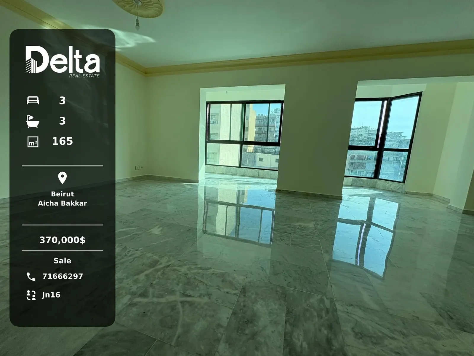 Apartment for Sale in Aicha Bakkar, Beirut – 3 BR, 165 sqm, Sea View & Mountain View