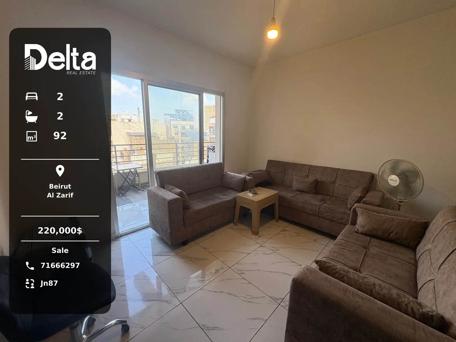 Apartment for Sale in Al Zarif, Beirut / 2BR