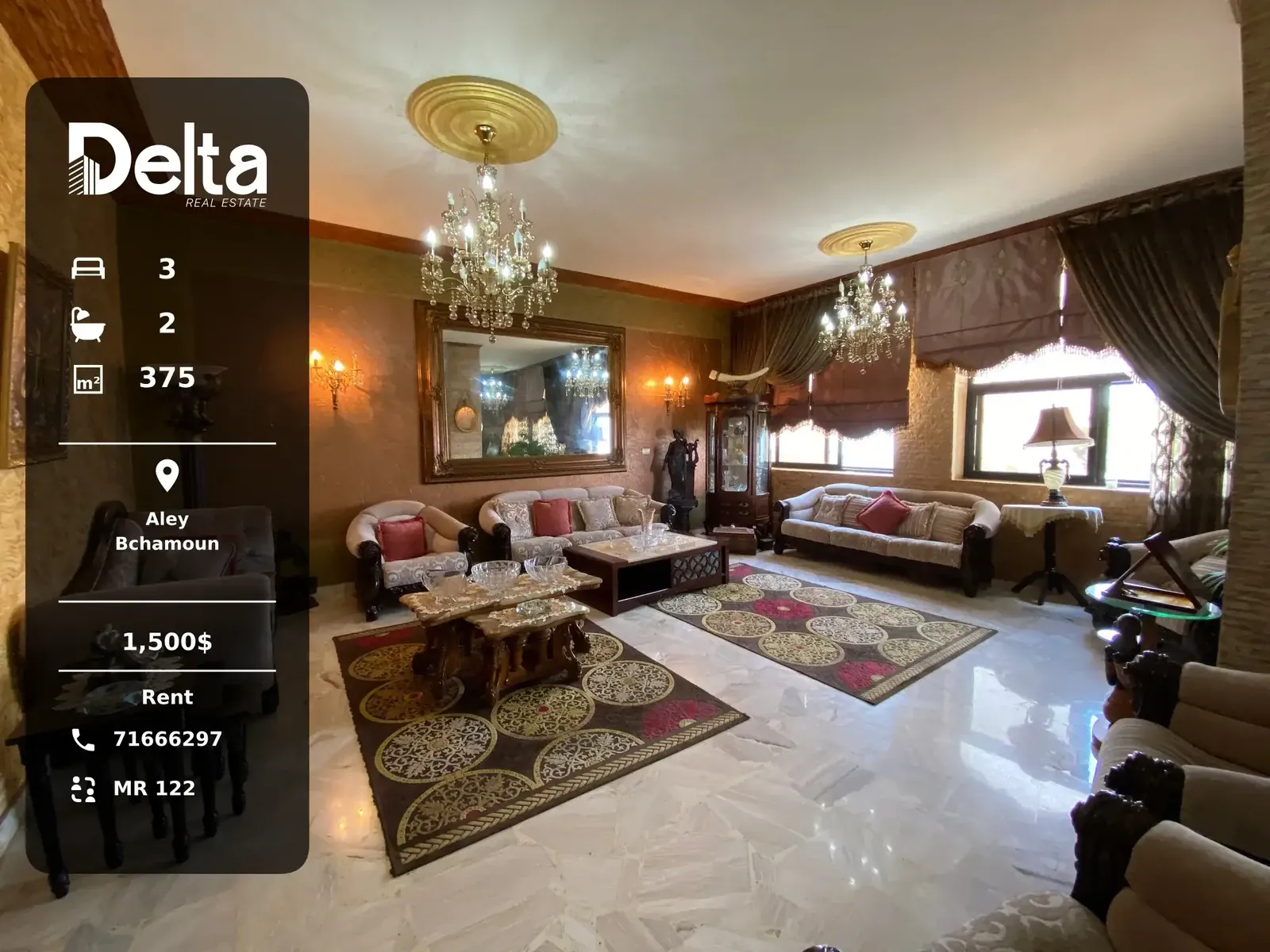 Apartment for Rent in Bchamoun, Aley / 3 BR
