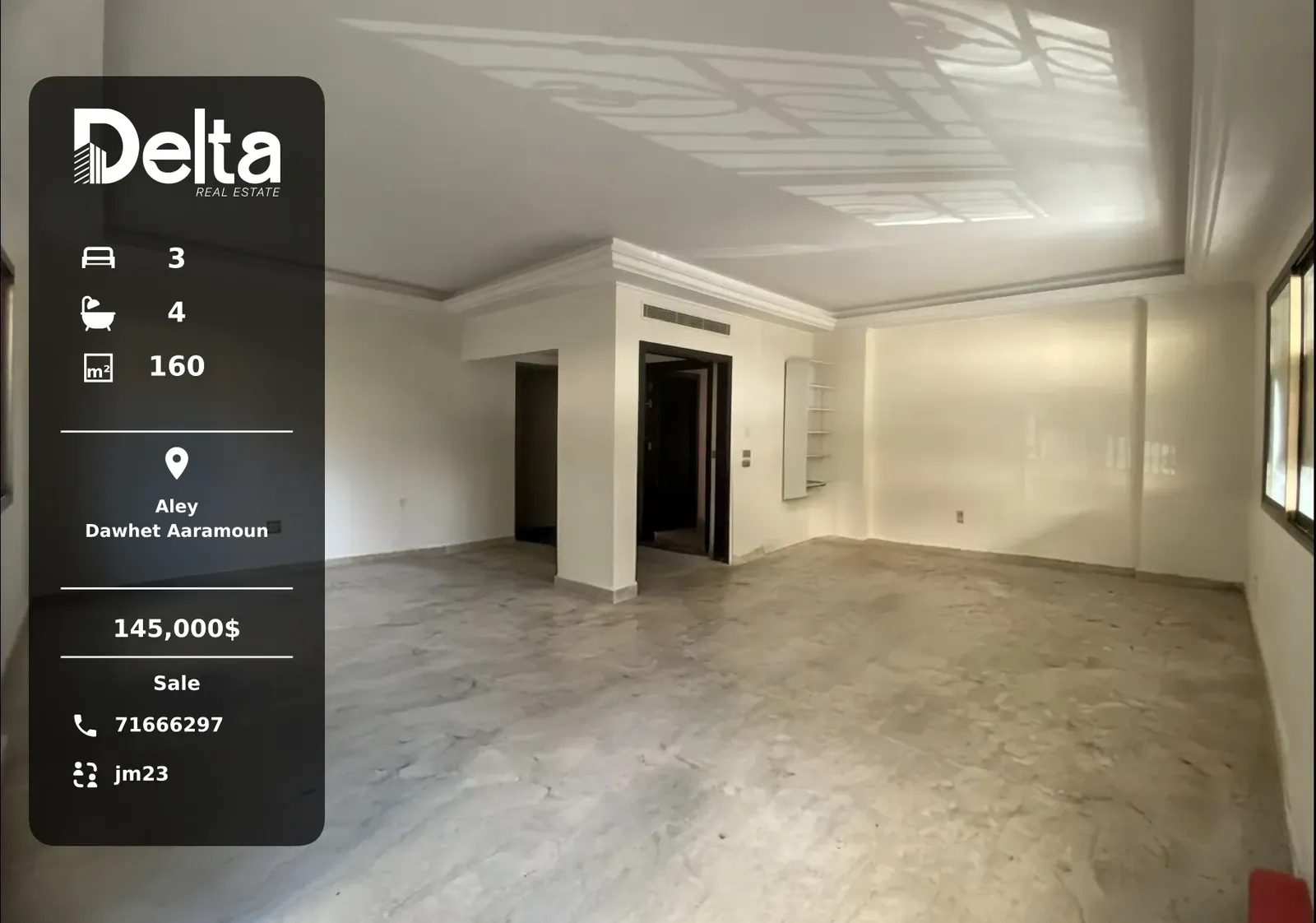 Apartment for Sale in Dawhet Aaramoun, Aley – 3 BR, 160 sqm, Near Schools & Near Restaurants / Cafes